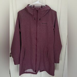 Columbia Women’s Hooded Softshell Jacket Med heathered mauve/dusty plum rain